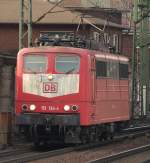151 134-4 die letzte Orientrote ihrer Baureihe hier bei der Solotour durch Harburg. 30.3.11
