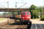 151 079-1 mit Paket-Zug ,HH-Harburg, 30.06.12