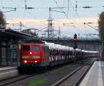 151 008-0 mit 4 Ringe Autozug, Langwedel, 01.11.2013