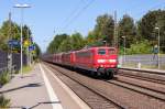 151 032-0 & 151 006-4 DB Schenker Rail Deutschland AG mit einem Falns Ganzzug in Bienenbüttel und fuhren weiter in Richtung Uelzen. Bei der Durchfahrt hinterließ der Zug eine schwarze Rußwolke. 05.06.2015