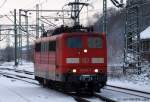 Als Lz durchrollte 151 081-7 am 30.01.10 den Bhf. Hamburg-Harburg und verschwand in Richtung Hafen.