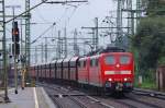 Die Ladys des Gterverkehrs 151 097-3 und 168-2 zogen 40 Kohlewaggons durch Harburg. 26.9.10