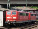 151 118-7 und 151 098-1 durchfahren am 1.8.10 den Harburger Bhf. auf dem Weg gen Maschen.