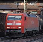152 033-7 fhrt am 8.1.11 durch den Bhf. Hamburg-Harburg.