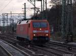 152 080-8 ist am 8.1.11 solo im Bhf. Hamburg-Harburg unterwegs.