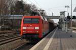 152 047-7 fhrt am 12.3.11 mit einem Gz durch den Bhf. Tostedt.