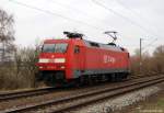 152 001-4 fhrt am 31.3.11 solo durch Moorburg.