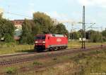 Solo rumpelt 152 116-0 am 3.9.11 durch Unterelbe.