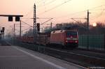 152 125-1 mit einem Autotransportzug in Rathenow in Richtung Wustermark unterwegs. 15.03.2012