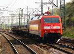 152 012-1 frisch Hauptuntersucht mit extra langem Gterzug in Harburg. 28.04.12