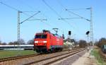 152 106-1 fuhr am 20.4.13 bei Kornweide am Fotografen vorbei.