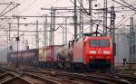 DB 6152 067-5(Unt/LDX/10.04.13)mit  Bertschi  Kuryyug in HH-Harburg. 31.03.2014