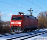 152 122-8 polterte am 06.03.10 als Lz durch Hamburg-Moorburg.