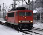 155 060-7 rollt am 30.12.10 durch den Harburger Bahnhof.