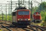 155 261-1 auf Solofahrt durch HH-Harburg. 7.5.11
