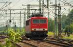 155 259-5 rollte mit ordentlichem Tempo durch Harburg. 08.07.11