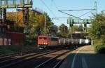 155 016-9 zog einen  Bertschi  durch Harburg. 30.9.11