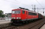 155 039-1 mit Mischer aufgenommen am 23.06.12 in Neumnster.