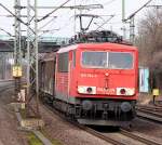 155 194-4 der einzige Energiecontainer an diesem Tag in Hamburg-Harburg. 02.03.2013