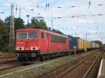 155 224 mit Containerzug aus Polen in Elsterwerda-Biehla, 23.09.2012.