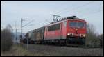155 087 mit Güterzug am 26.02.15 bei Kerzell