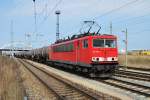 155 198 verlsst am 06.04.2009 den Rbf Rostock-Seehafen.