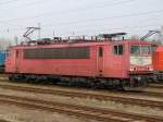 Am 20.02.2007 konnte die 155 214 im Rbf Rostock-Seehafen erlegt werden.