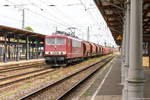 155 103-5 CLR - Cargo Logistik Rail Service GmbH mit einem Kalizug in Stendal und fuhr weiter in Richtung Salzwedel.