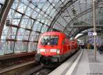 Mit dem RE1 nach Frankfurt (Oder) stand 182 015 am 15.3.13 im Berliner Hbf.