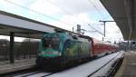 182 003 fuhr am 15.3.13 mit dem RE1 nach Frankfurt (Oder) in den Berliner Ostbahnhof ein.