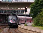MRCE/DB 6 182 509-1/ES64U2-009  Picnic  mit dem IRE nach Berlin hier beim Halt in HH-Harburg audgenommen. 06.08.2014