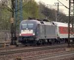 Der Aushelfer von MRCE fr die DB ES 64-014 zog den NZ von Zrch nach Hamburg-Altona durch Hamburg-Harburg am 24.4.