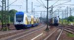 Wer ist schneller im Bahnhof, ein ME aus Bremen oder die 182 524 mit ihrem Containerzug ??