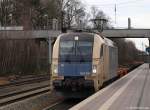 183 705-3 der Wiener Lokalbahnen Cargo GmbH fhrt am 12.2.11 mit einem Gz durch den Tostedter Bahnhof.