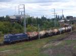 Am 15.09.2013 durch fuhr 183 500 mit Kreideschlammzug Halle Saale.
Der Zug kommt von Slowenien und geht nach Schwedt (Oder). 