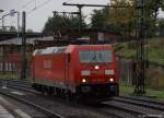 185 268-0 poltert am 26.9.10 solo durch den Harburger Bahnhof.