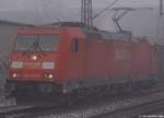 185 264-9 poltert am 27.11.10 solo durch den Harburger Bahnhof.
