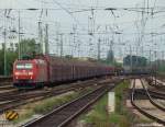 185 156-7 fhrt am 12.6.10 mit einem Gz durch den Bremer Hauptbahnhof.