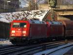 003. 185 240-9 und 006-4 als Doppeltraktion mit einem Kohlependel bei der Durchfahrt in HH-Harburg. 3.1.11