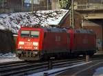 006. 185 265-6 und 210-2 fuhren Solo durch HH-Harburg 3.1.11