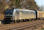 185 552-7 MRCE/CFL Cargo fuhr mit einem  Transwaggon  durch Schleswig. 24.3.11