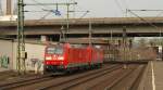 185 004-9 und 266-4 auf dem Weg zur Arbeit....HH 30.3.11