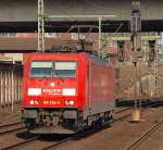 185 254-0 auf Solotour im Harburger Bahnhof. 02.04.11
