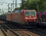 185 199 und 185 014 rollen Solo durch Harburg. 7.5.11