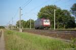 185 602-0 Crossrail als Lz zwischen Growudicke und Rathenow in Richtung Wustermark unterwegs. Netten Gru zurck! 29.05.2011