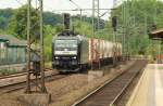 185 551-9 MRCE/CFL Cargo rollte mit dem DGS 95252 von Padborg nach Eichenberg Ostk.(Werkbf Deuna)durch Schleswig. 13.6.11