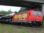 185 586-5  Heizprofi  der HGK mit ARS Autozug am 23.06.11 bei Fulda