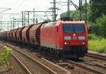 185 009-8 durchfuhr am 8.7.11 Harburg mit einem Tanoos Ganzzug.