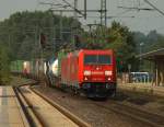 185 239-1 und 185 329-7 zogen heute einen Gterzug durch Schleswig. 20.8.11