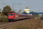 185 587-3 der HGK fhrt am 25.9.11 mit einem Sonderzug durch Tostedt.